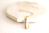 White Marble teardrop necklace 14K goldfilled