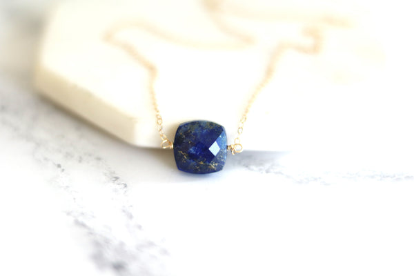 Minimalist Lapis Lazuli Necklace Isla